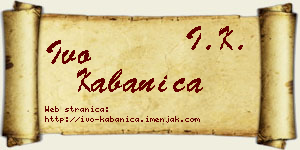 Ivo Kabanica vizit kartica